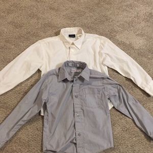 Bundle 2 button up dress shirts for boys size 7